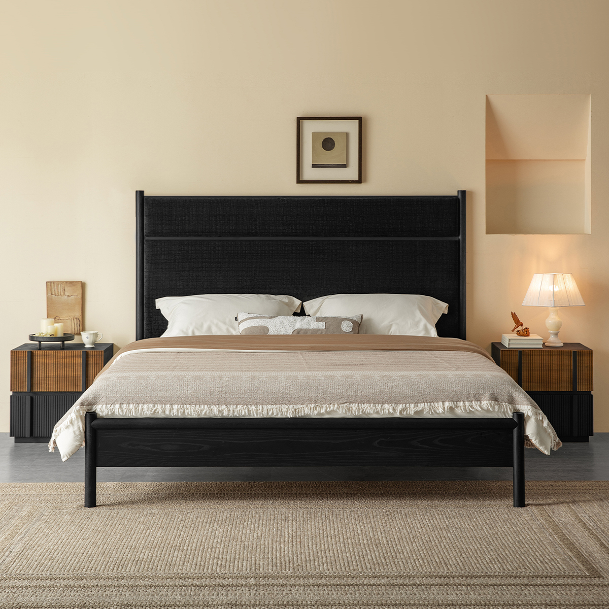 Woody Aura リラックスファブリックベッド