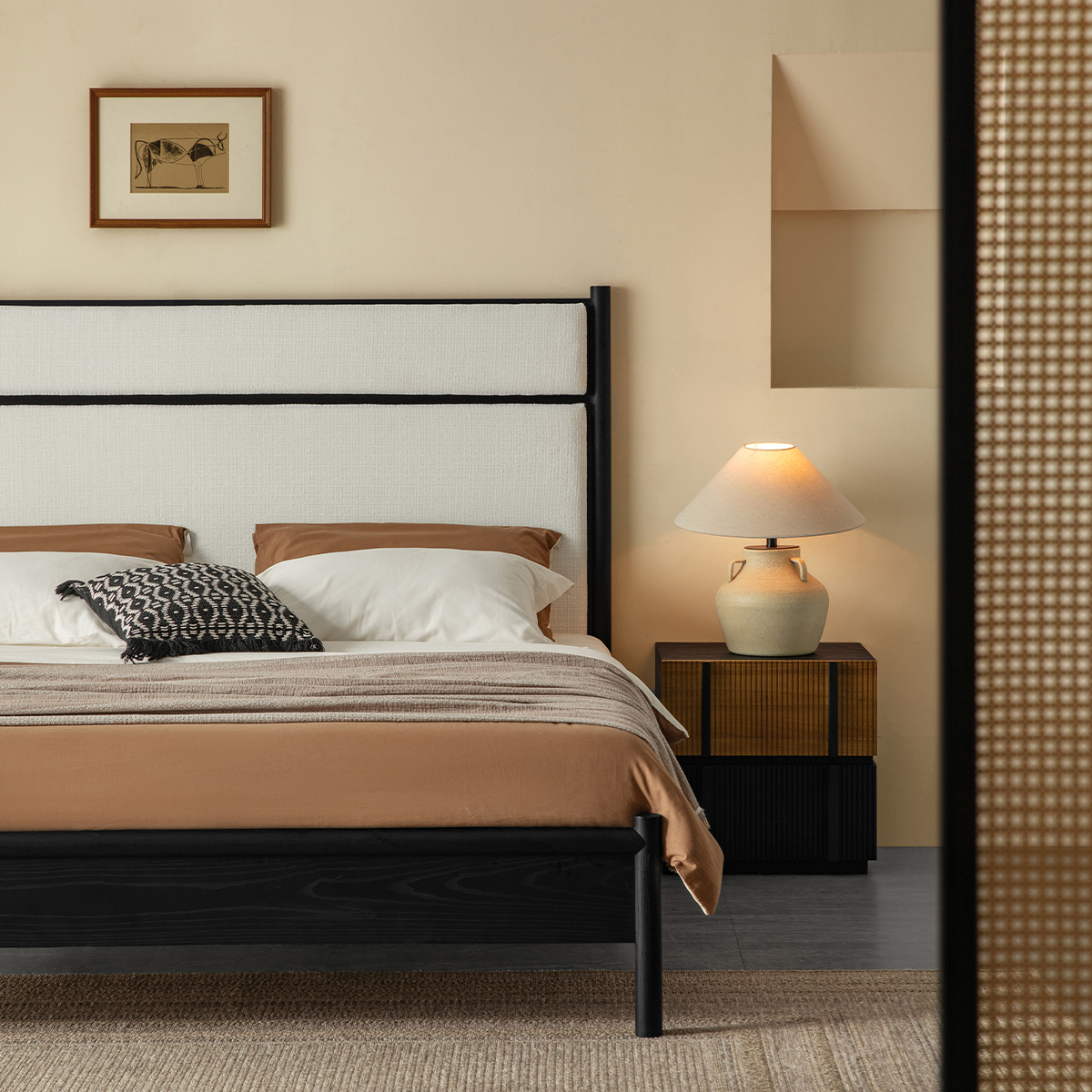 Woody Aura リラックスファブリックベッド