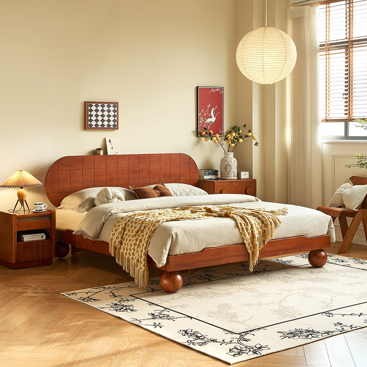 クラシックカーブベッドフレーム