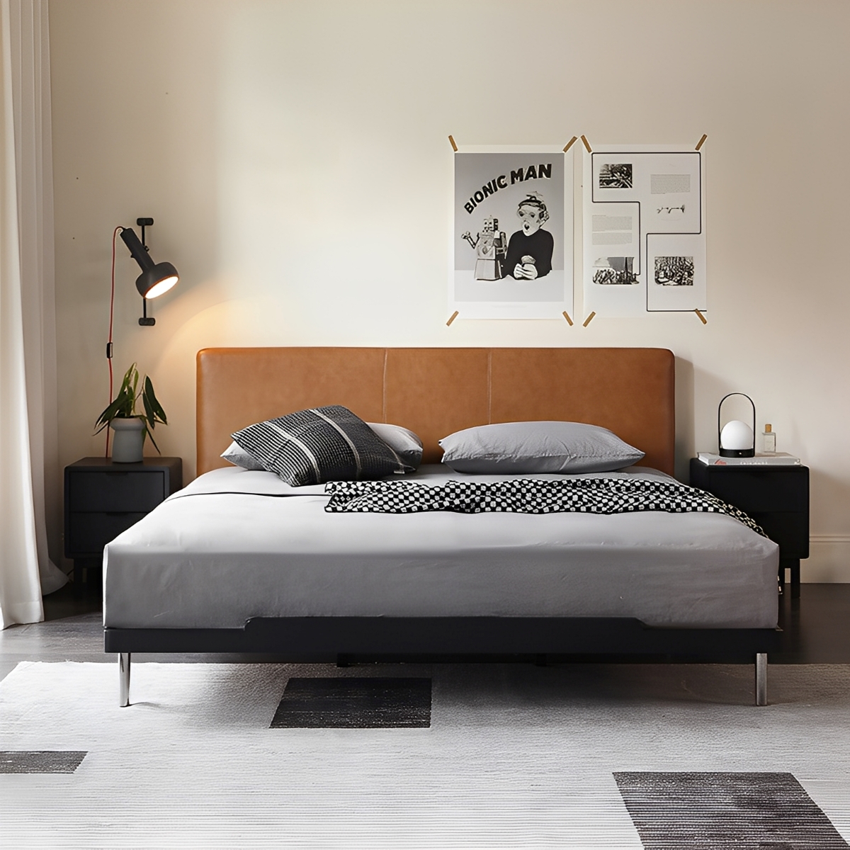 特大! ビンテージ 本革 カウラグ レザー ラグ 家具,ラグ | D+E MARKET Online