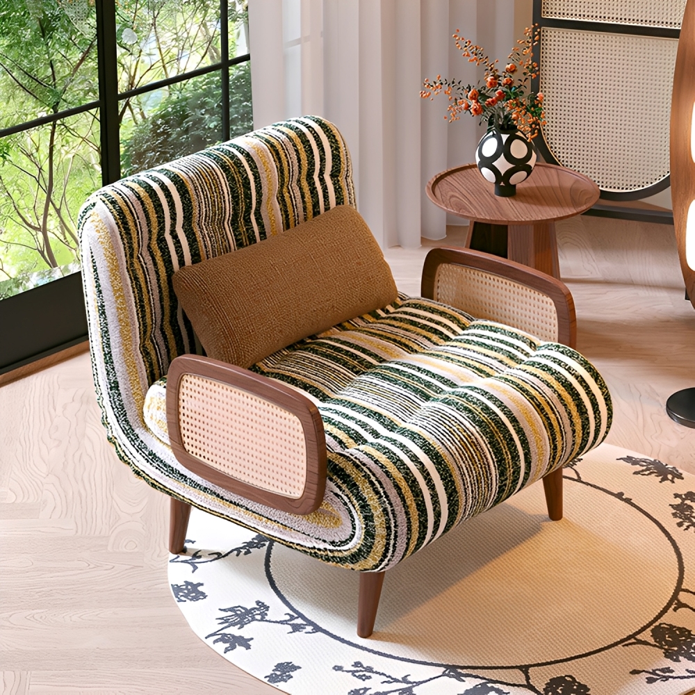 USB充電付きクラシックリクライニングレザーソファ