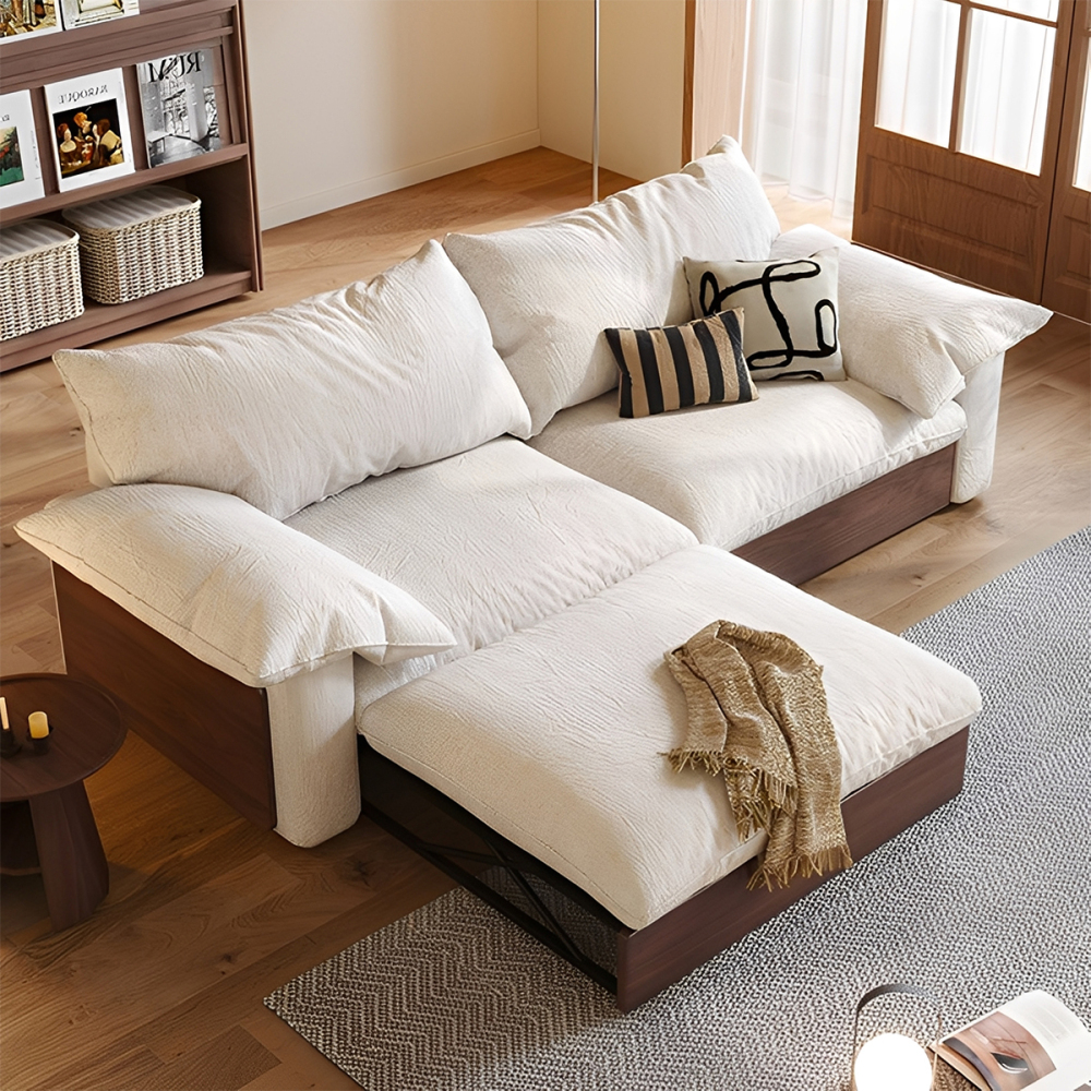 カウチワイドソファベッド｜暮らしに便利な洗えるカバー＆展開式