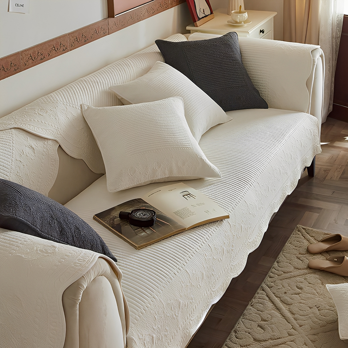 コットンソファカバー