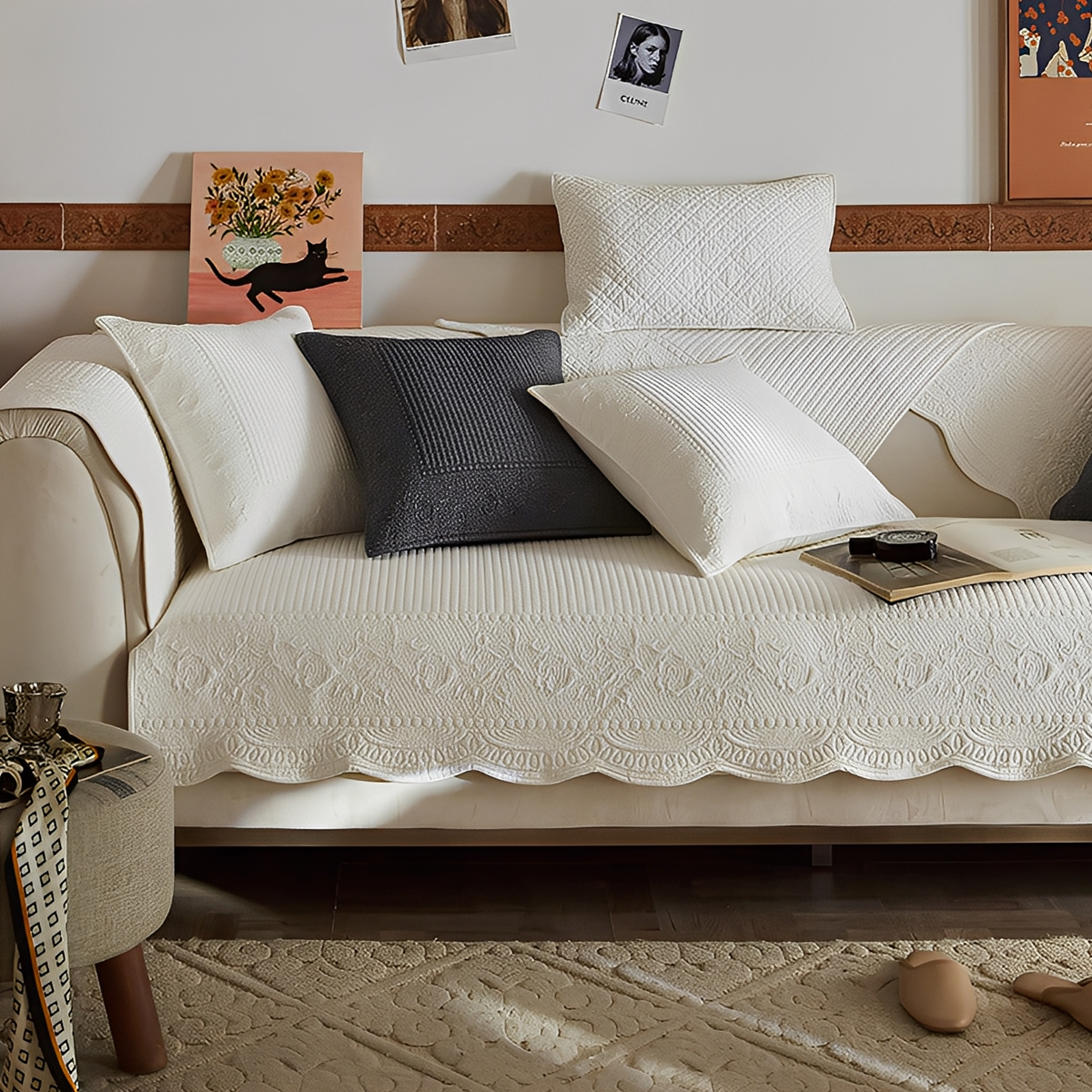 コットンソファカバー