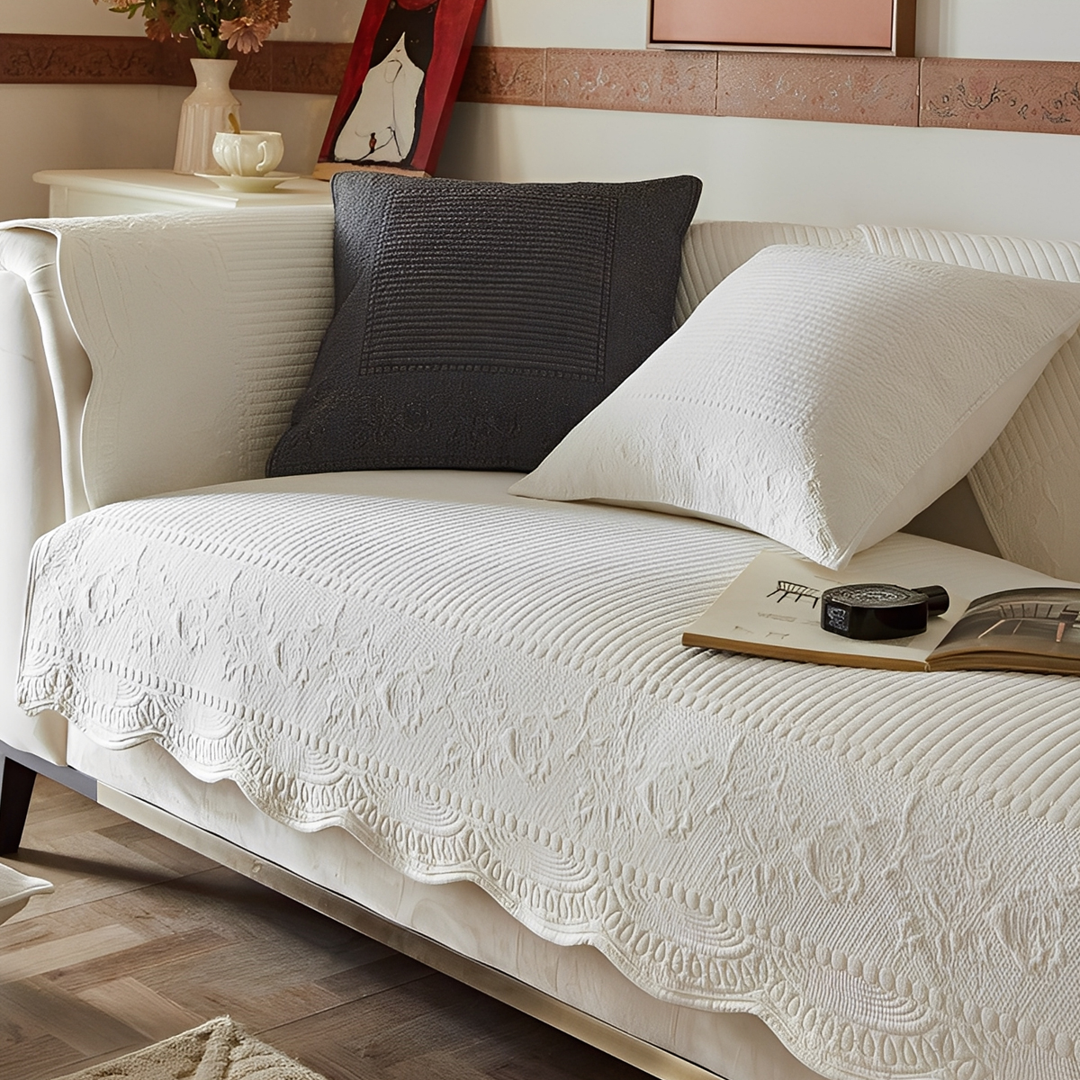 コットンソファカバー