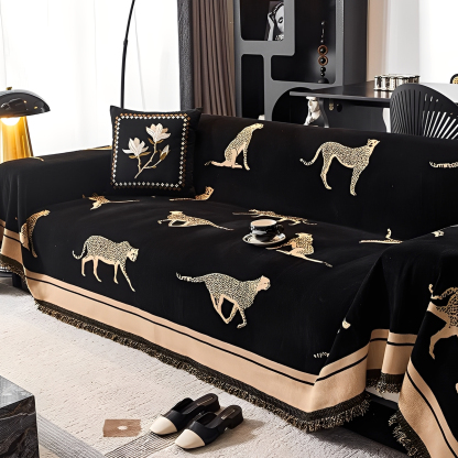 レオパードモチーフモダンソファカバー