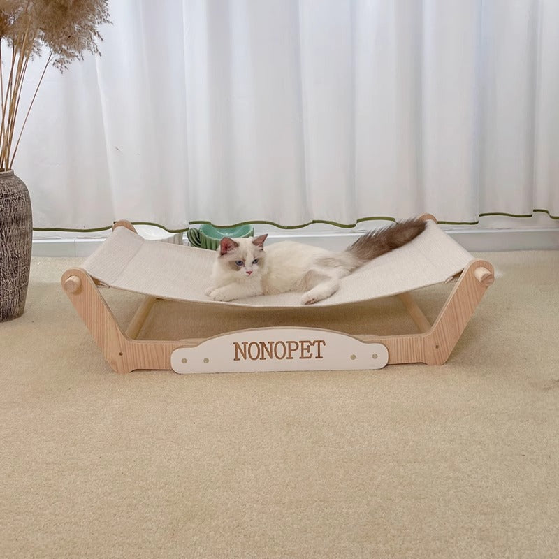 木製ペット用ハンモックベッド
