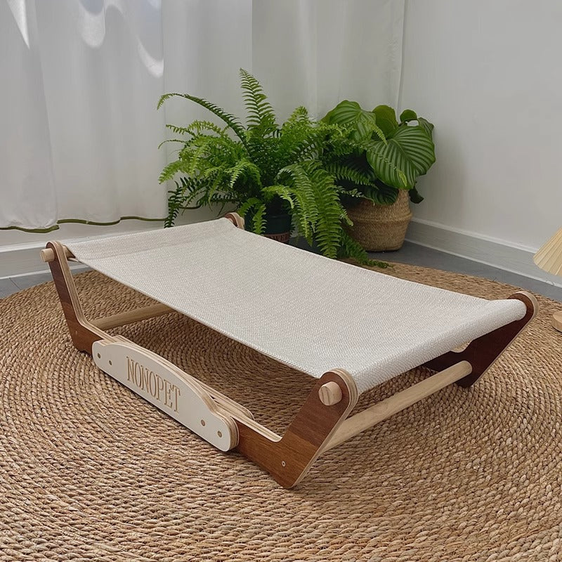 木製ペット用ハンモックベッド