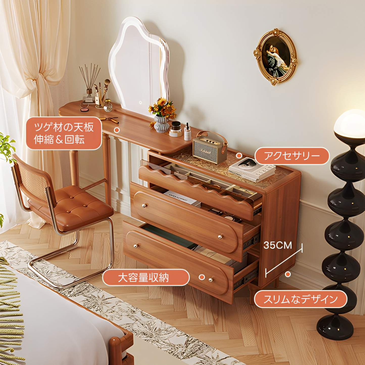 レトロウェーブチェスト&ドレッサー