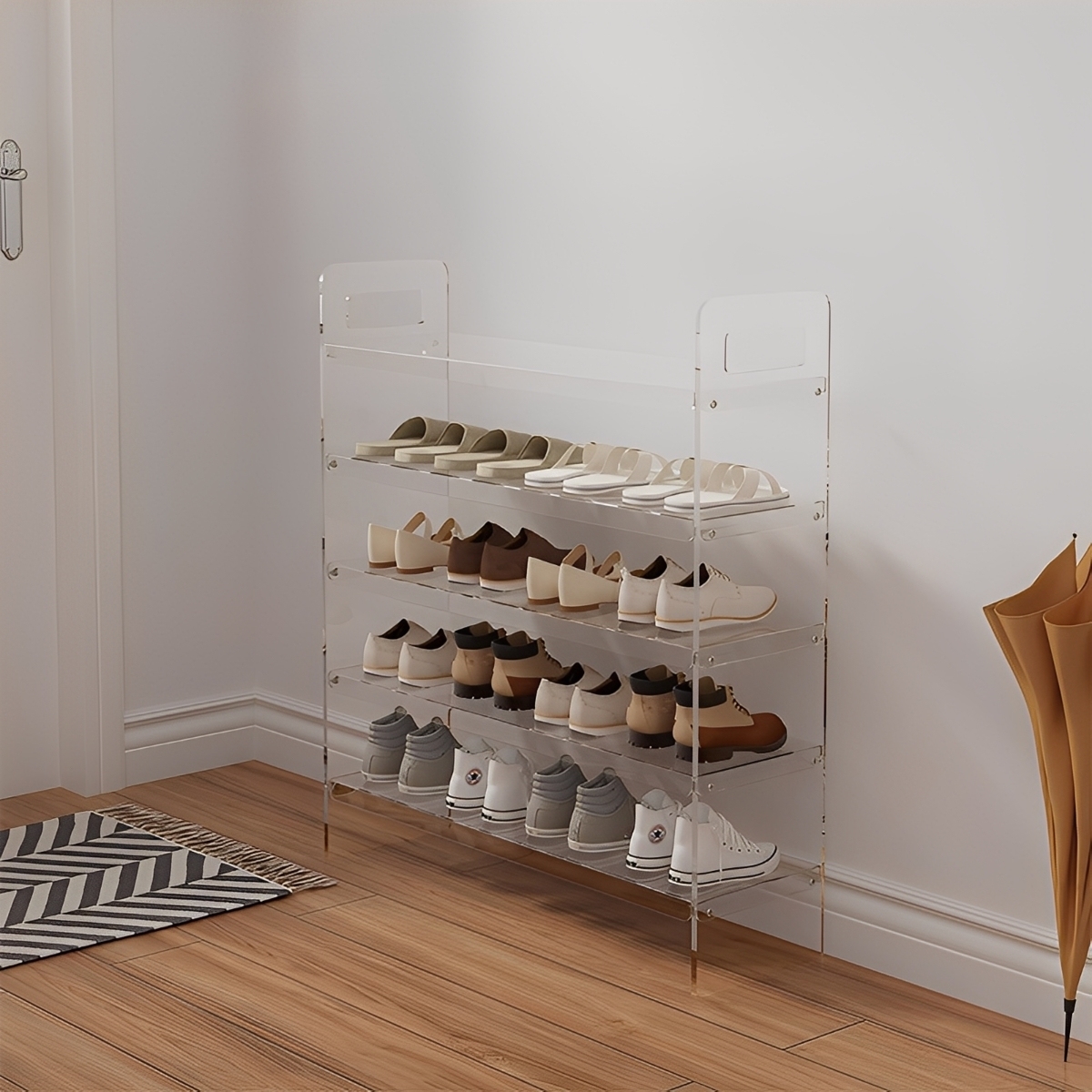 アクリルシューズラック