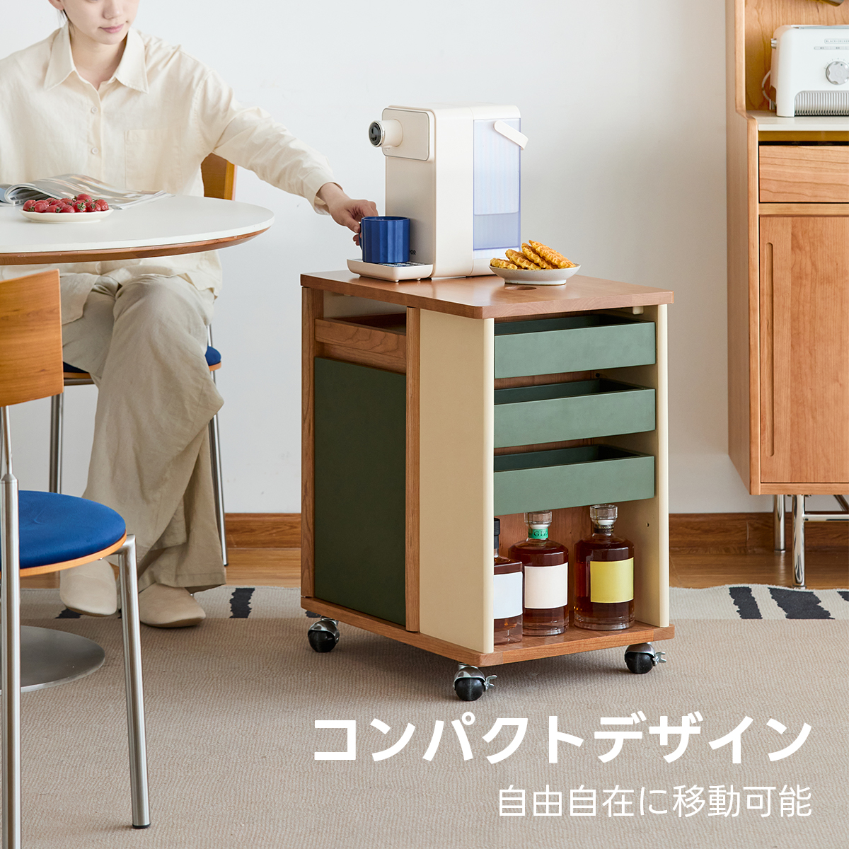 Woody Prime Cherry レトロデザインカラーワゴン