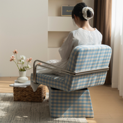 レトロチェックチェア