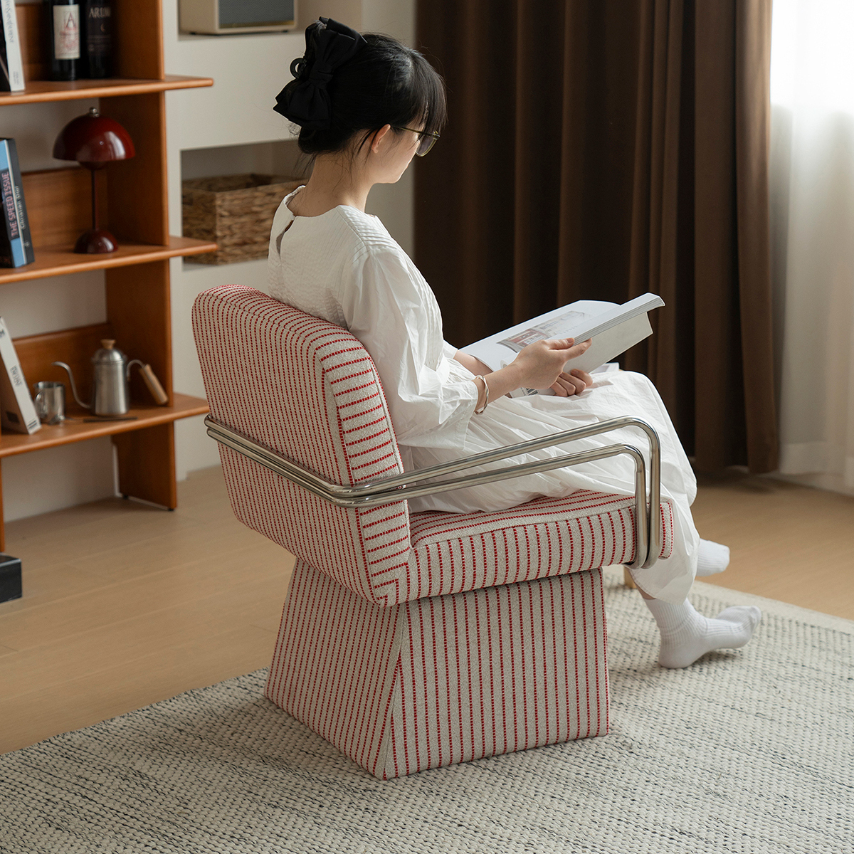 レトロチェックチェア