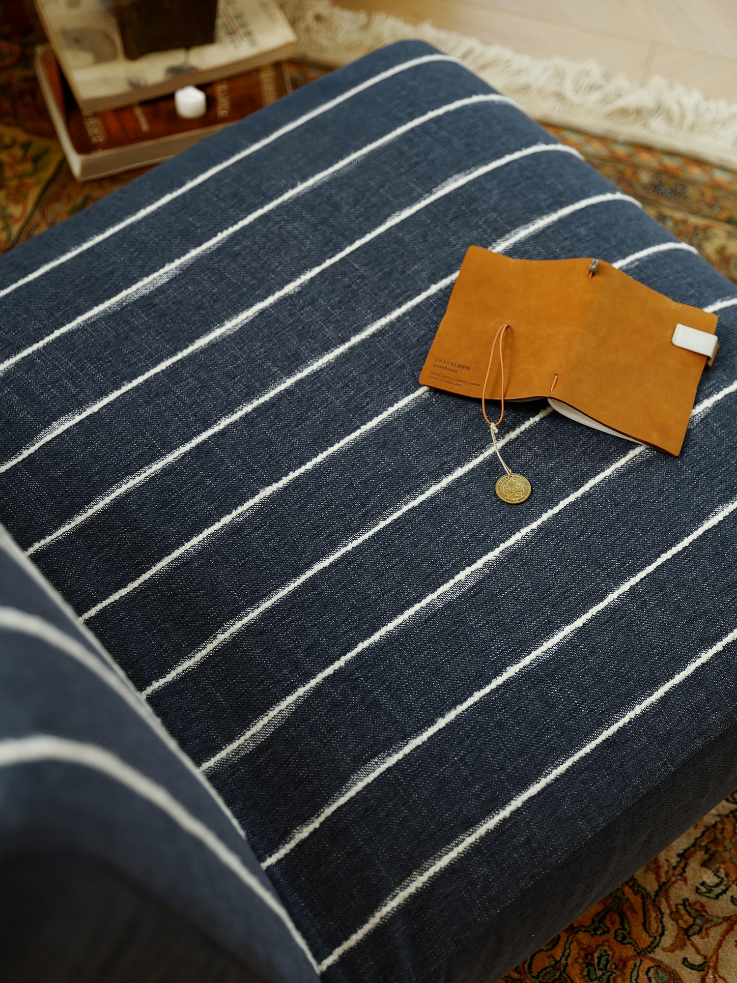 リクライニング ストライプソファチェア