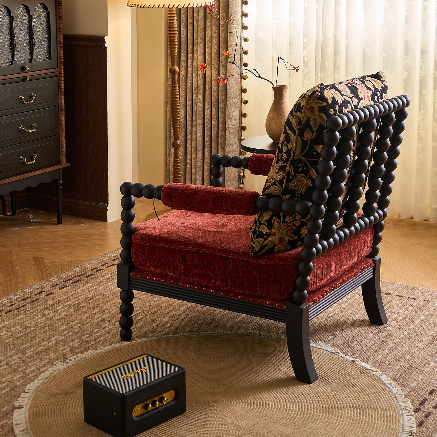 クラシックフローラル ロッキングチェア