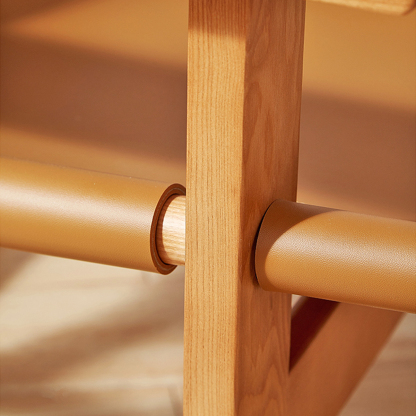 ナチュラルウッドレザーアームチェア