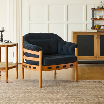 ウッドベースラウンドチェア