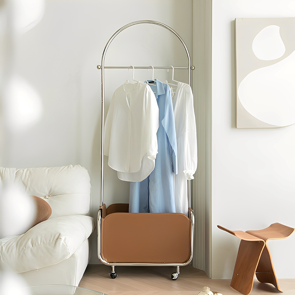 ボックス収納ハンガースタンド