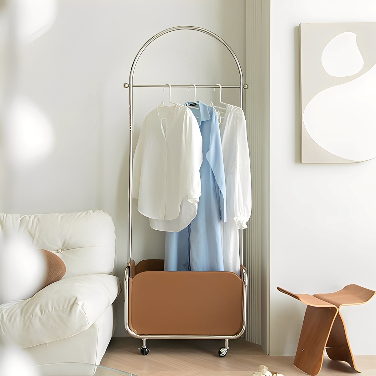 ボックス収納ハンガースタンド