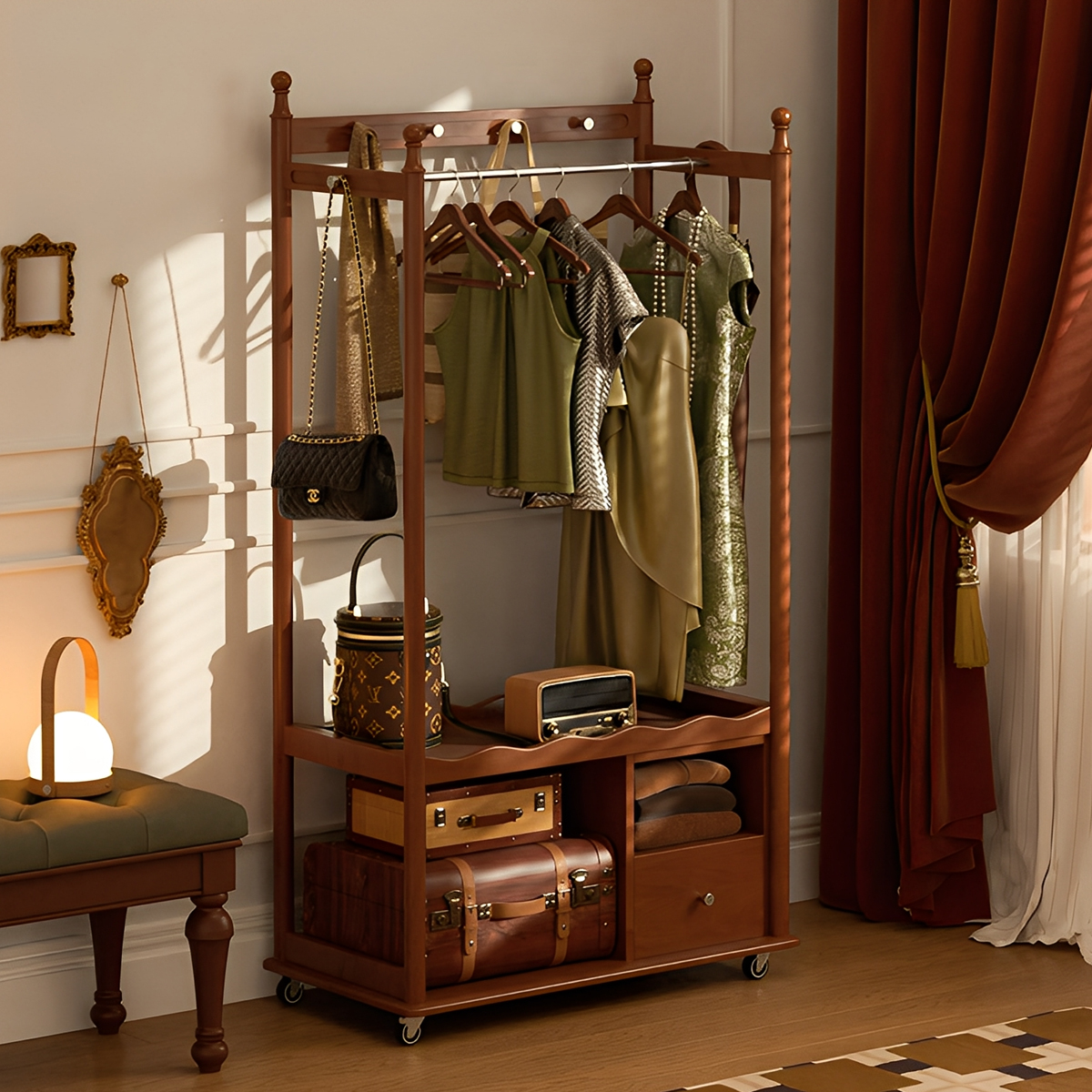 レトロデザインハンガーラック | フレンチスタイルのエレガントな収納