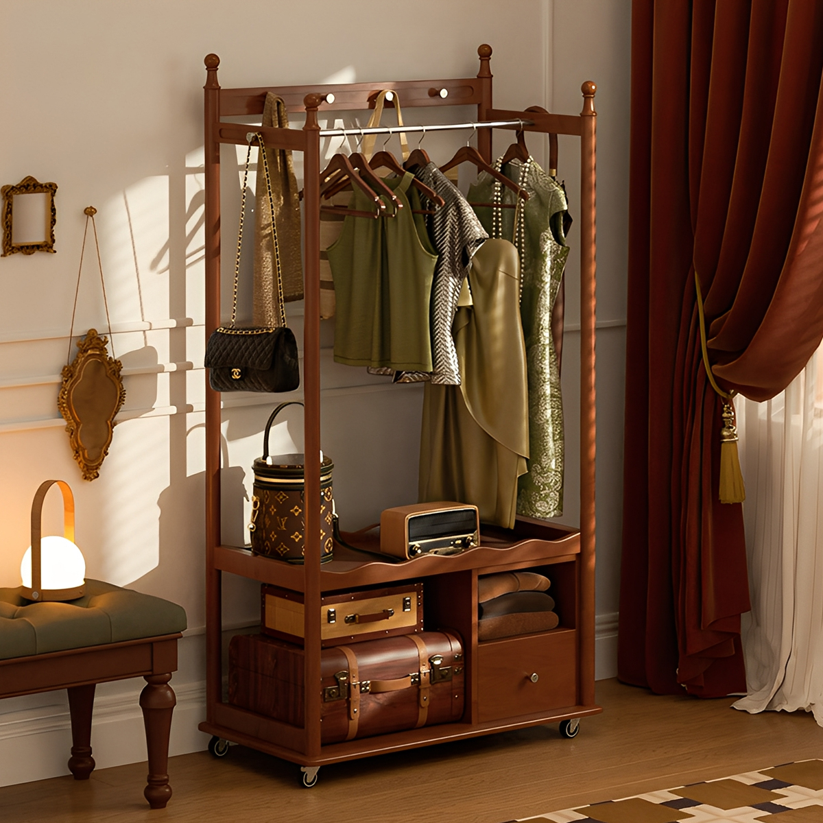 レトロデザインハンガーラック | フレンチスタイルのエレガントな収納