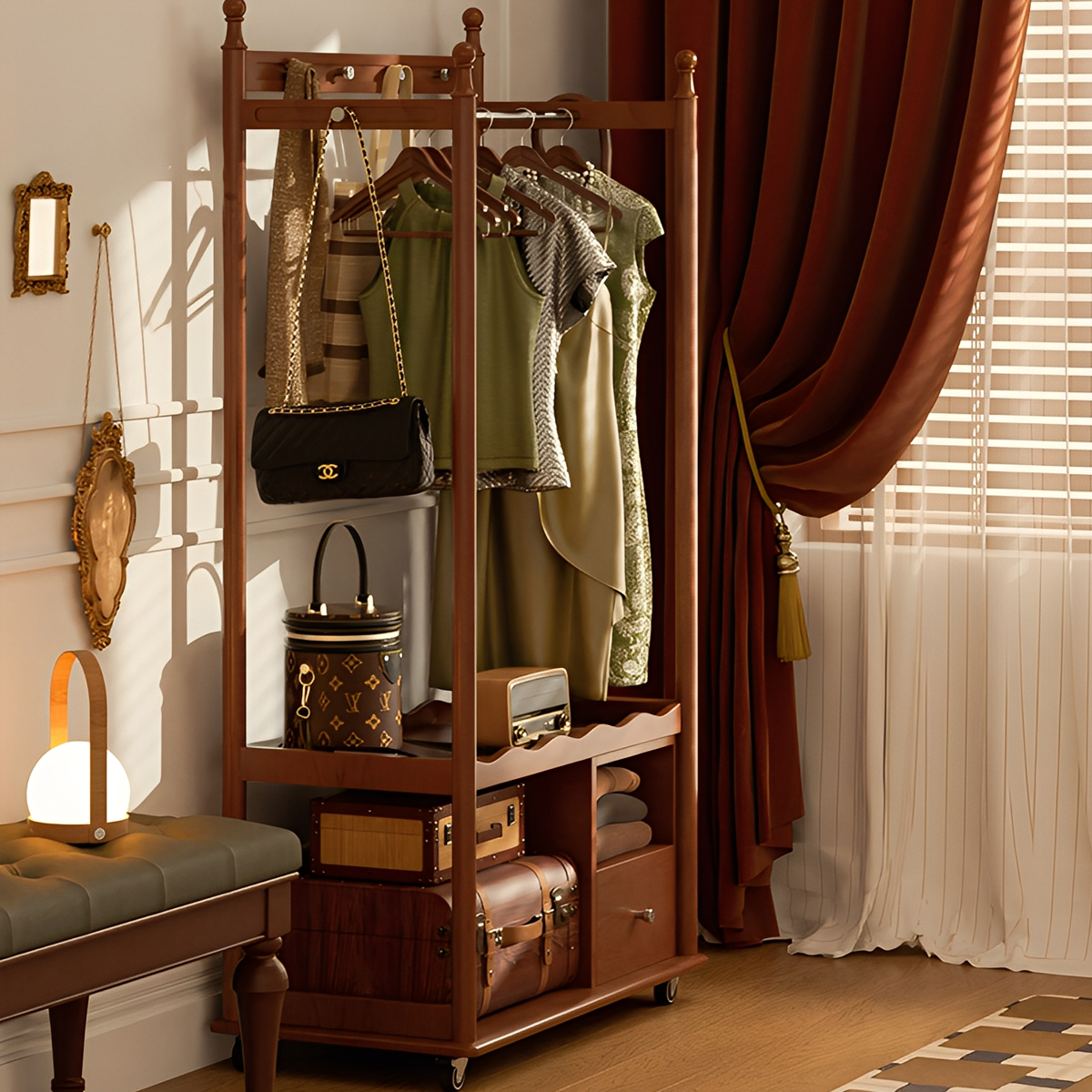 レトロデザインハンガーラック | フレンチスタイルのエレガントな収納