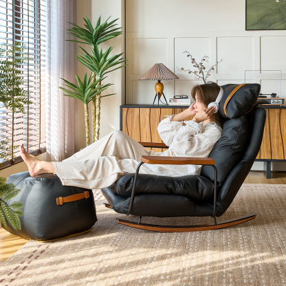 レザーロッキングローチェア