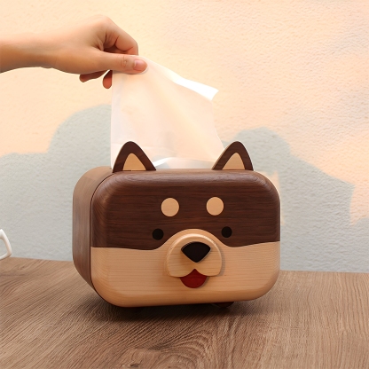 ウッドアニマルティッシュボックス