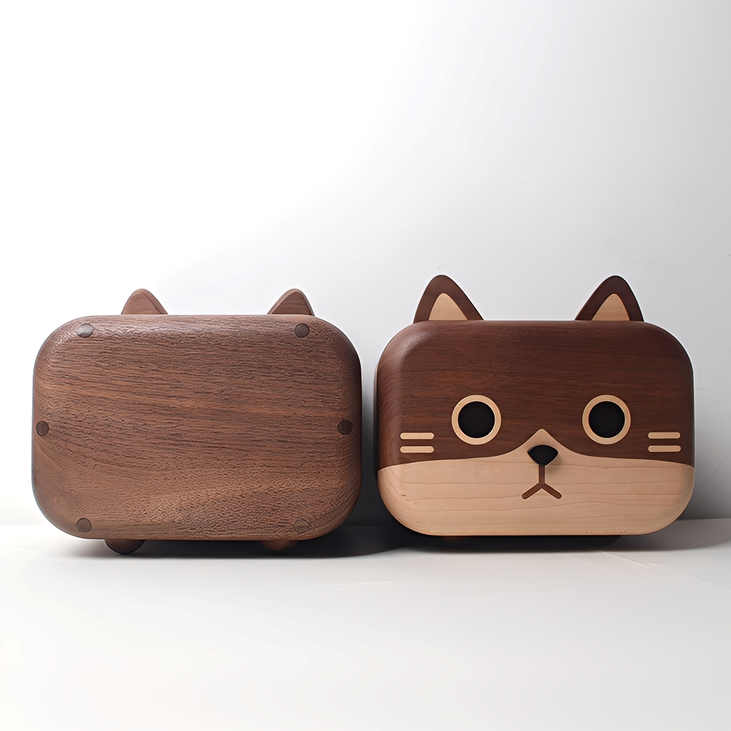 ウッドアニマルティッシュボックス