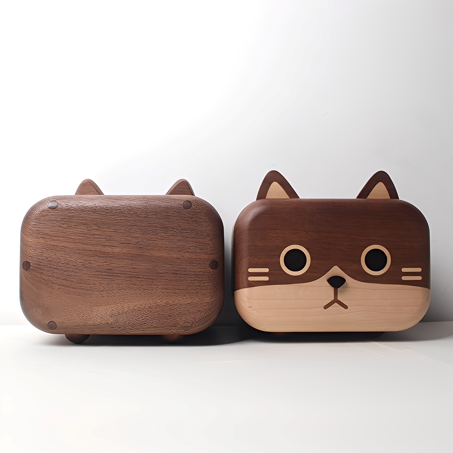 ウッドアニマルティッシュボックス