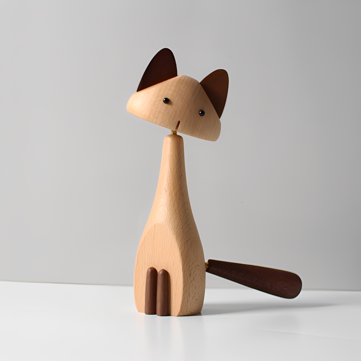 ウッドキャットオブジェ | 北欧風デザインの愛らしいインテリア