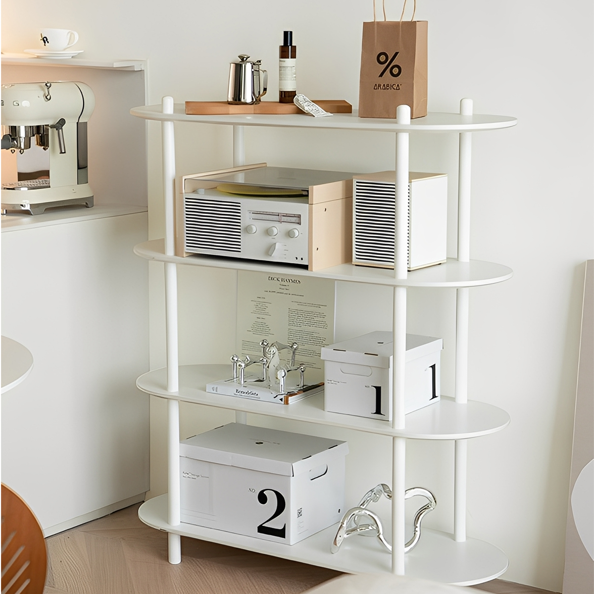 オーバル型オープンラック