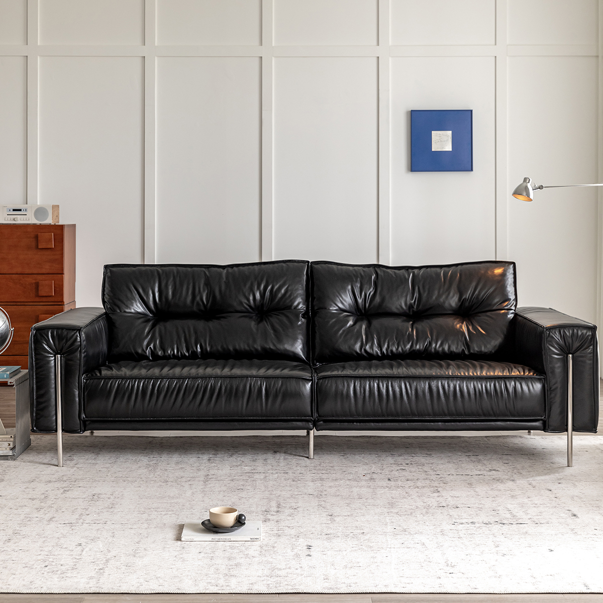 Woody Prime Oak モダンレザーソファ