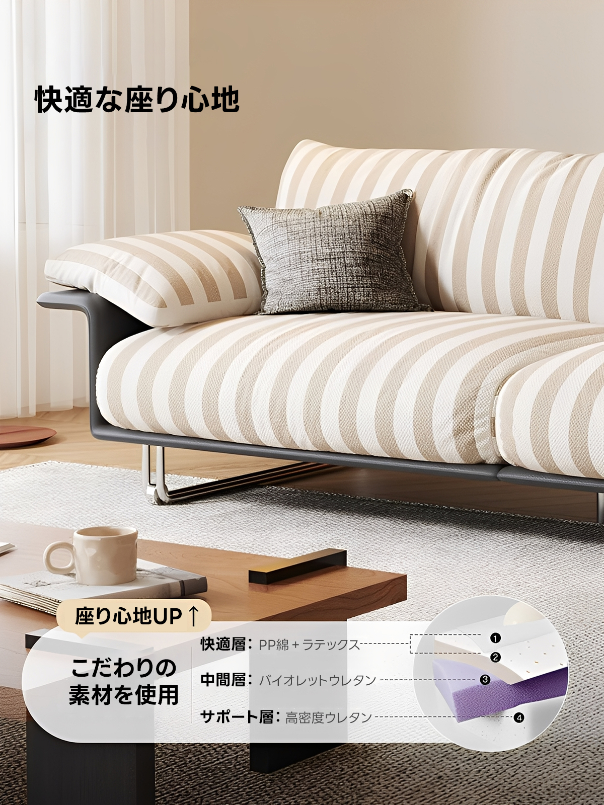 リラックスフォームソファ