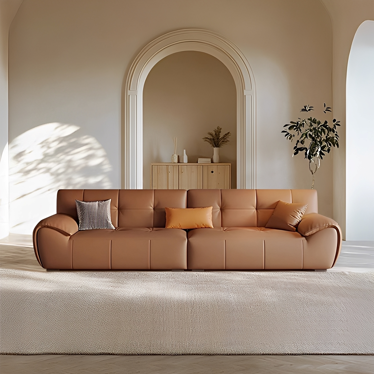 ブラウンレザーソファ クラシックデザイン ソファ ブラウン｜落ち着きと高級感を演出する人気アイテム