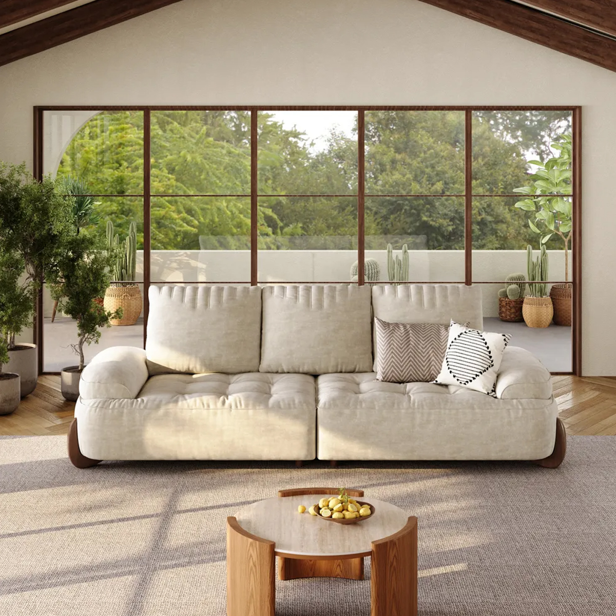 もこもこビスケットソファ | 快適さと耐久性を兼ね備えた高品質素材