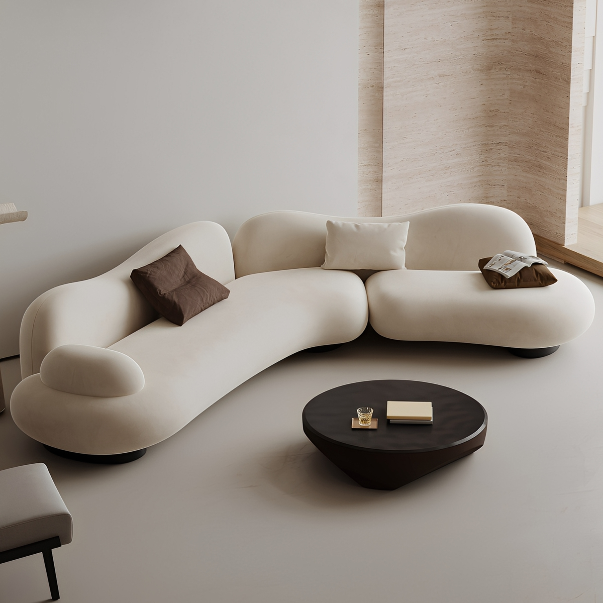 イタリアンモダンソファ｜無駄を省いた美しいフォルムと素材感【CAGUUU