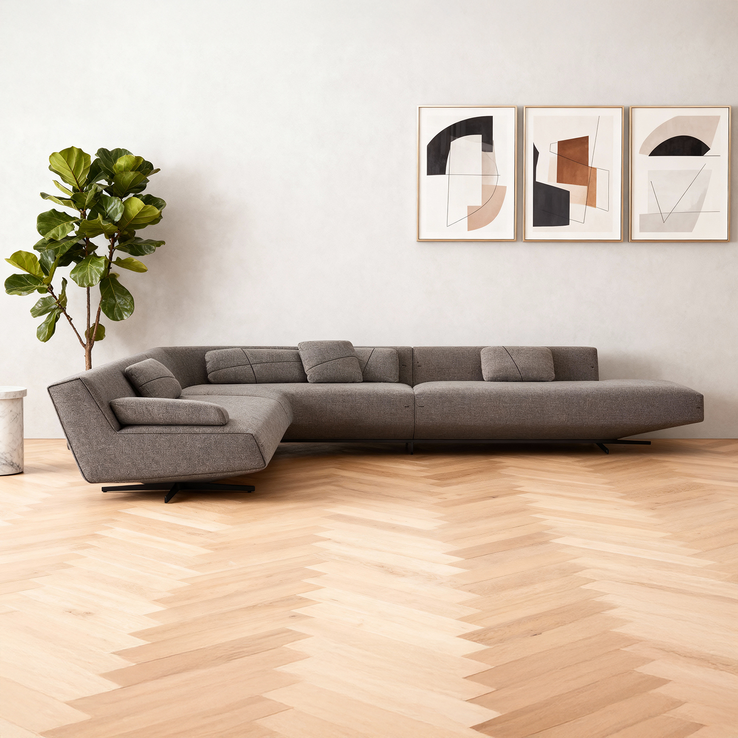 ワイドリビングソファ