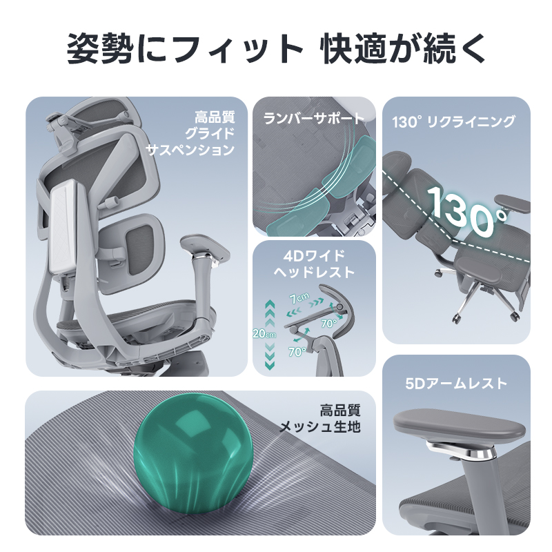 AXISU アクシスエルゴコアオフィスチェア | 快適さとサポート性を追求