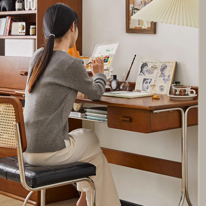 ライティングチェスト デスク インテリア アンティーク 昭和レトロ インテリア ライティングデスク 木製 象嵌 猫脚 机 チェスト イタリア製