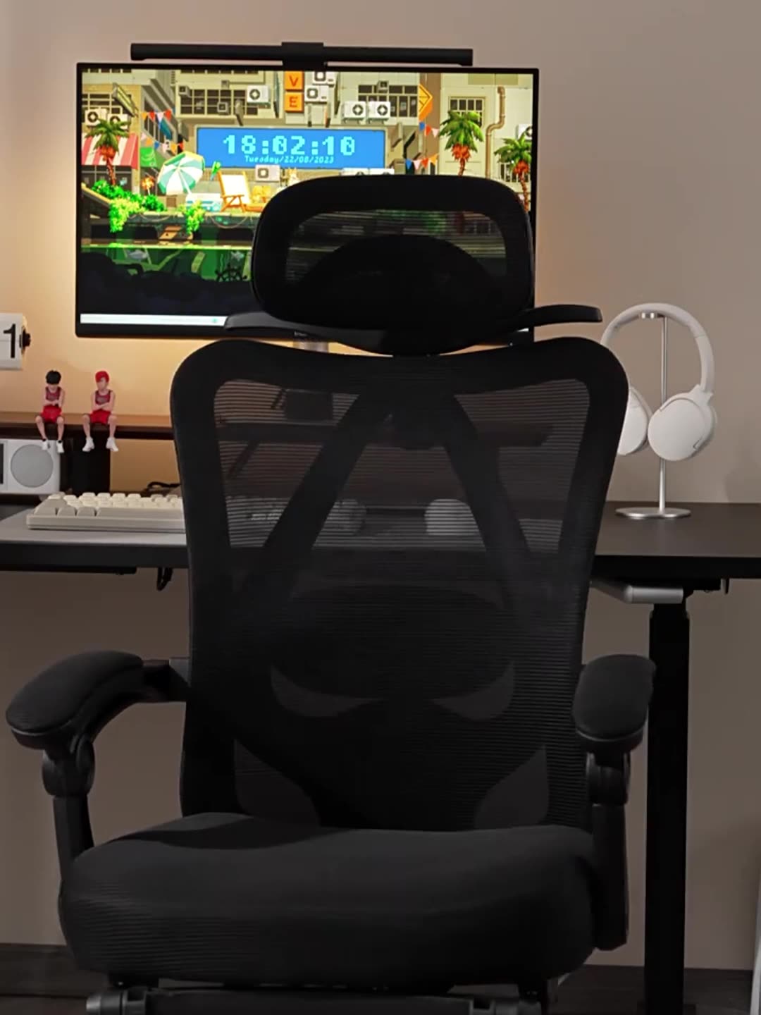 ファブリック グレー デスクチェア オフィスチェアコンピュータデスクと椅子人間工学に基づいたオフィス