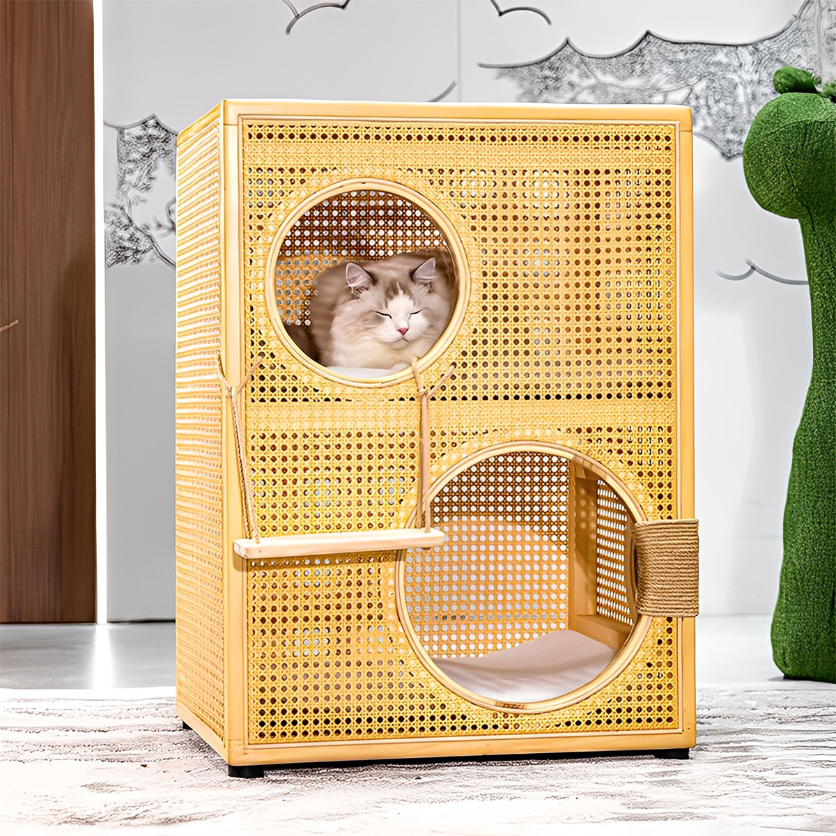 ラタン調キャットリトリート