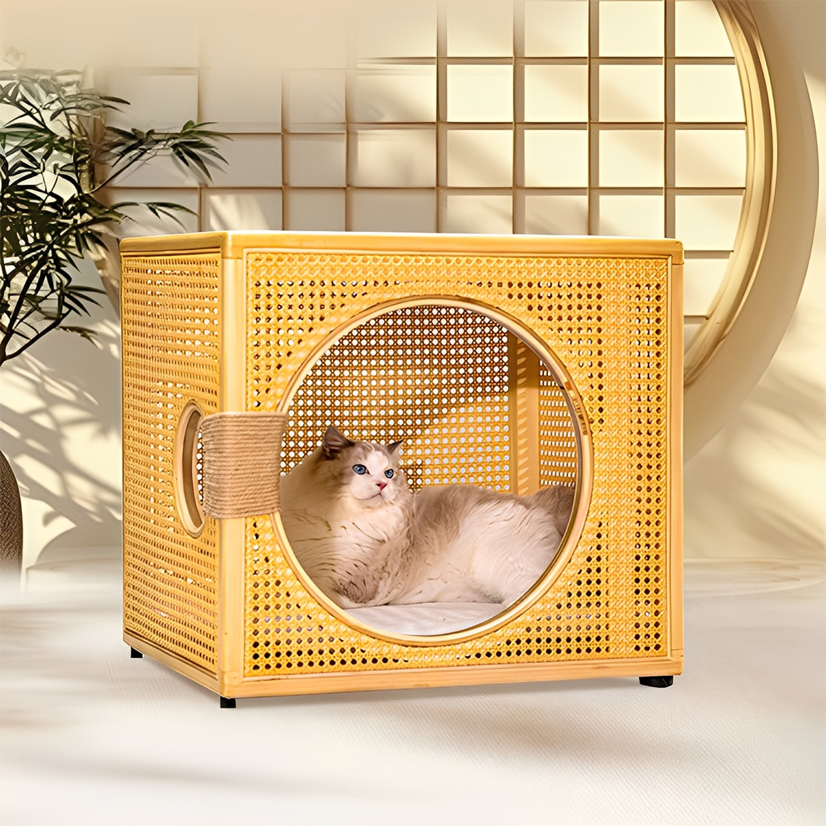 ラタン調キャットリトリート