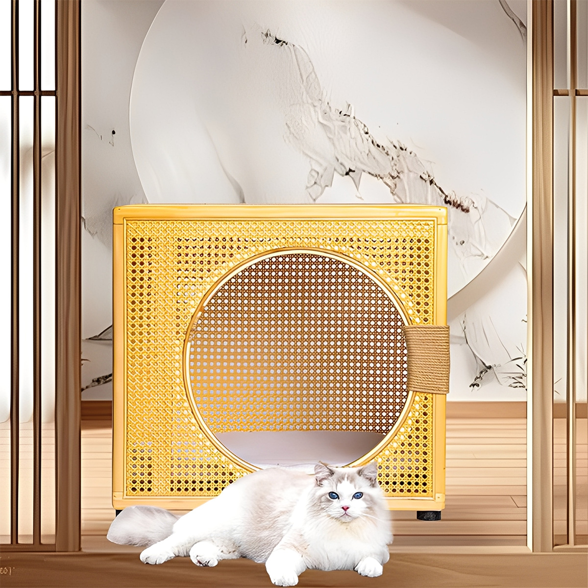 ラタン調キャットリトリート