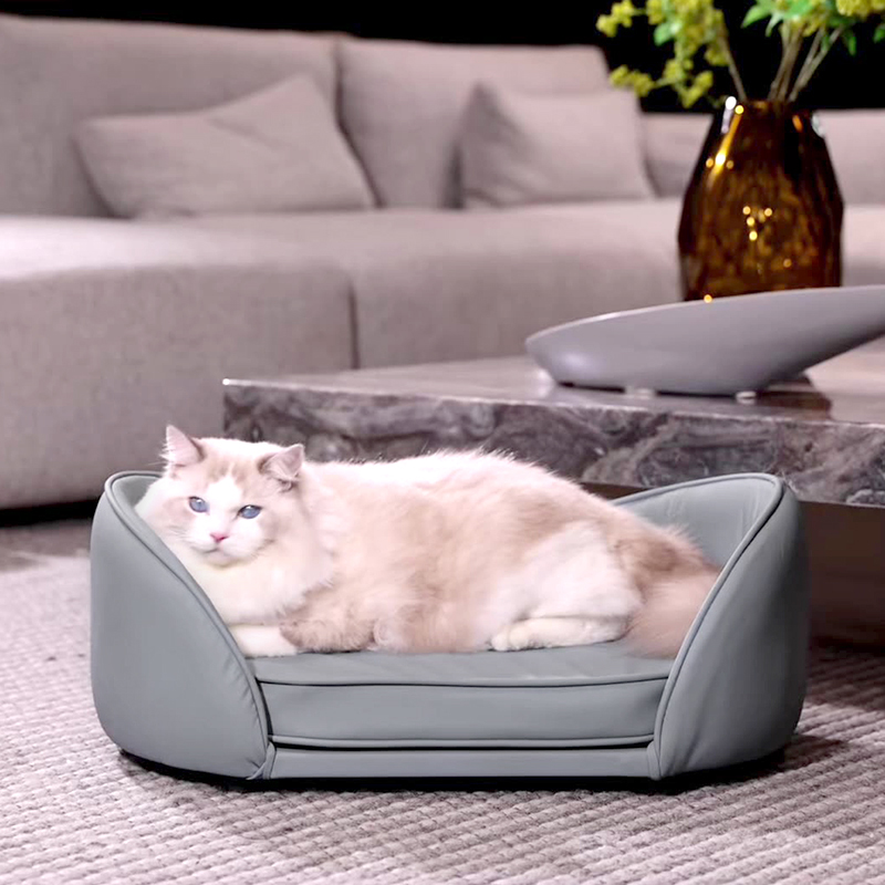 レザー調キャットベッド