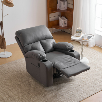 電動ダブルクッションリクライニングソファ