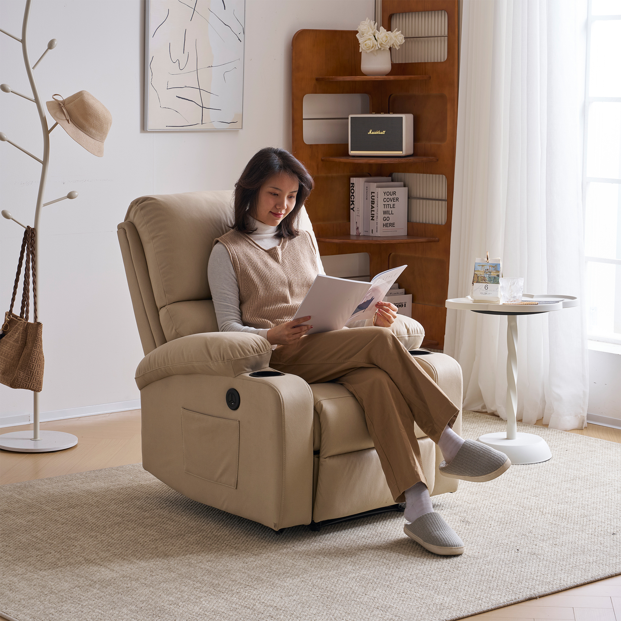 GingerⅡ トリプルソファ ウォッシャブル 電動ダブルクッションリクライニングソファ – CAGUUU