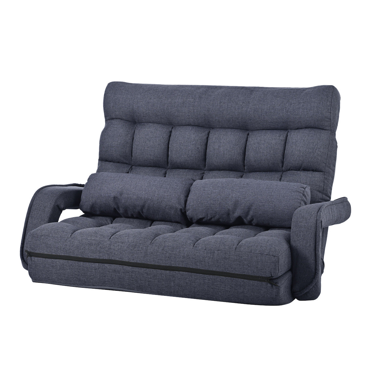 肘付き折りたたみ2人掛けソファ | 折りたたみ可能な省スペース設計 多