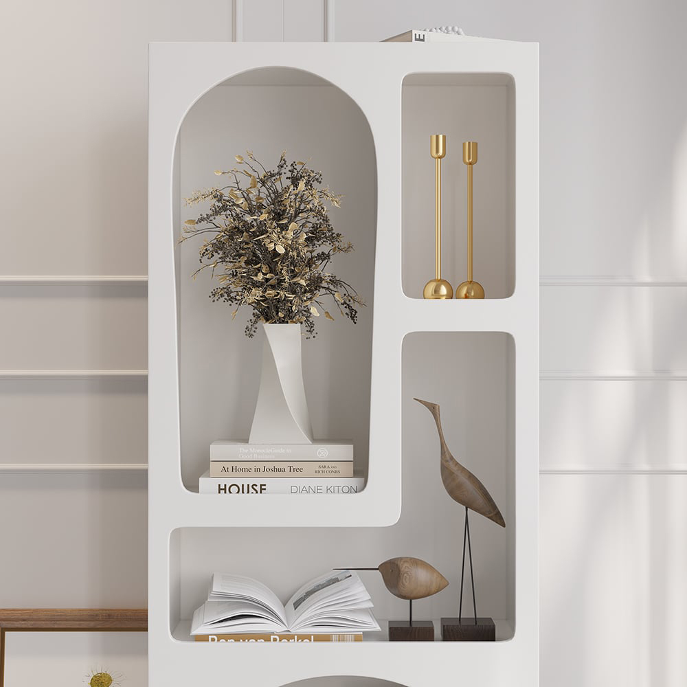 アーチデザインホワイトシェルフ