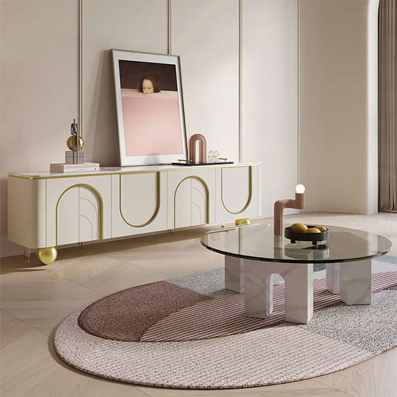 モダンホワイトゴールドTVボード